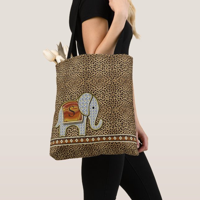 Bolsa Tote Elephant Walk Monograma Cheetah ID390 (Close Up)