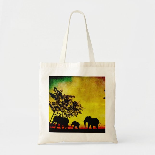 Bolsa Tote Elephants Sunset (Frente)