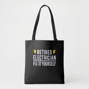 Bolsa Tote Elétrico aposentado conserte seu presente engraçad
