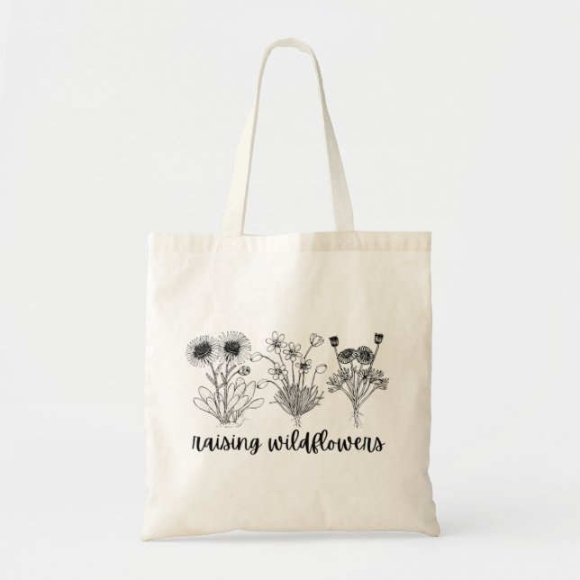 Bolsa Tote Elevação de Flores Selvagens (Frente)