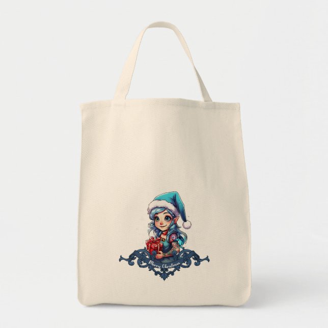 Bolsa Tote Elfo alegre (Frente)