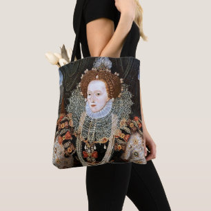 Bolsa Tote Elizabeth I e Anne Bolena Queens da Inglaterra