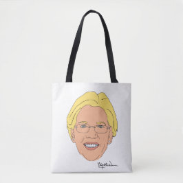 Bolsa Tote Elizabeth Warren com assinatura