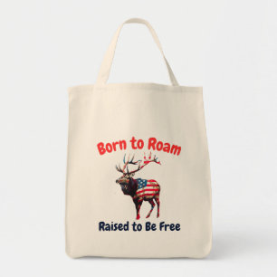 Bolsa Tote Elk Flag America