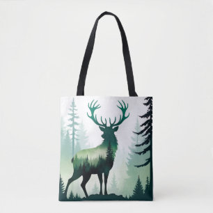 Bolsa Tote Elk Wildlife Animal Nature Environment Forest Art