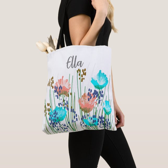 Bolsa Tote Ella Floral Monograma (Close Up)