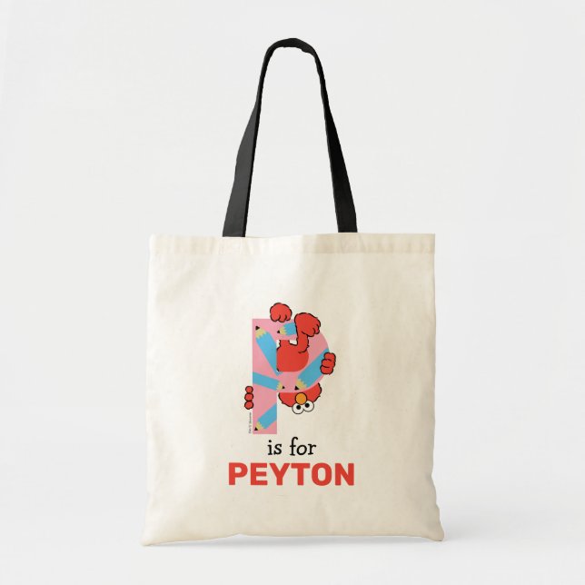 Bolsa Tote Elmo Alfabeto | P Lápis (Frente)