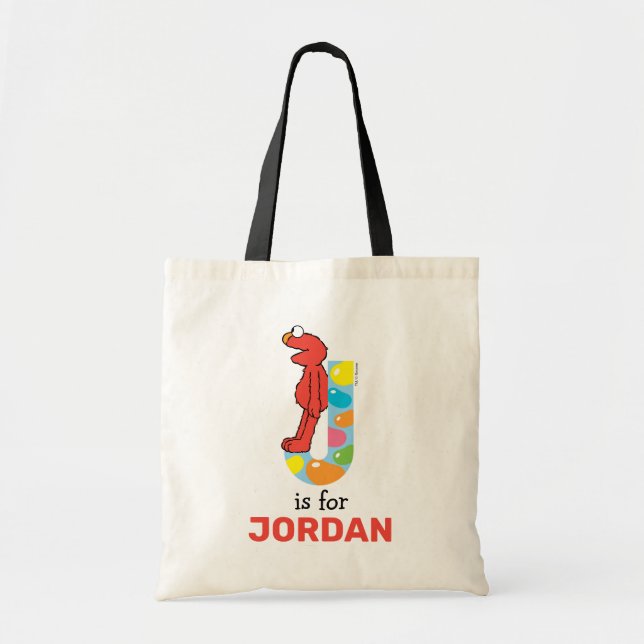 Bolsa Tote Elmo Alphabet | J Jelly Bean (Frente)