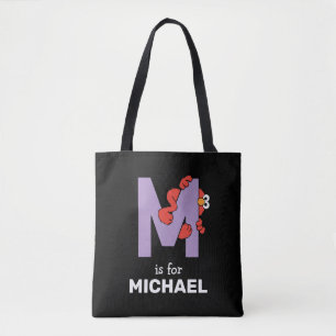 Bolsa Tote Elmo Alphabet M Roxo