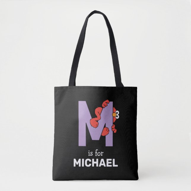 Bolsa Tote Elmo Alphabet | M Roxo (Frente)