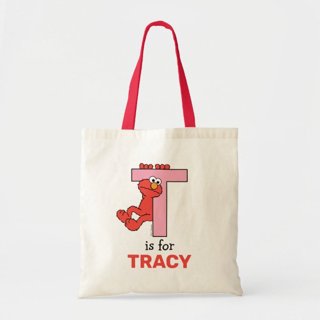 Bolsa Tote Elmo Alphabet | T Rosa (Frente)