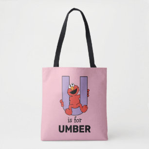 Bolsa Tote Elmo Alphabet U Roxo