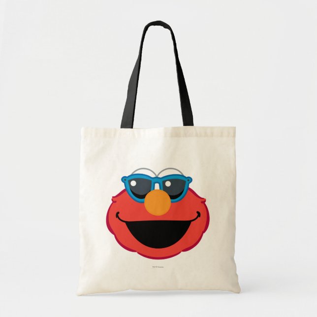 Bolsa Tote Elmo Sorrindo Rosto com Óculos Solares (Frente)
