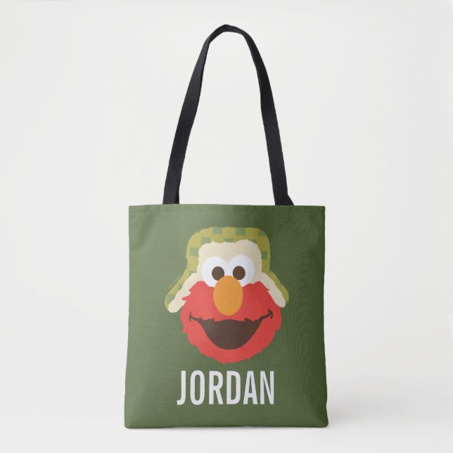 Bolsa Tote Elmo Woodland Face | Adicione seu nome (Frente)