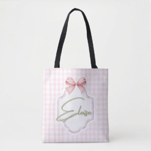 Bolsa Tote Eloise Baby Nursery Arco&Gingham Personalizado