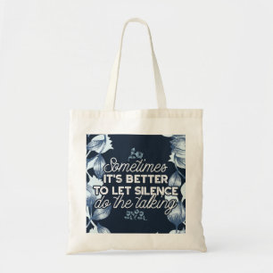 Bolsa Tote Eloquent Silence Cote Art para o Decor Sereno