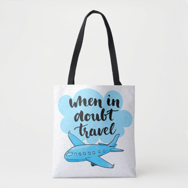 Bolsa Tote Em caso de dúvida viagem (Frente)