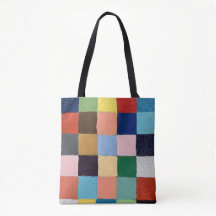 Bolsa Tote em Design de Quadrados Divertidos