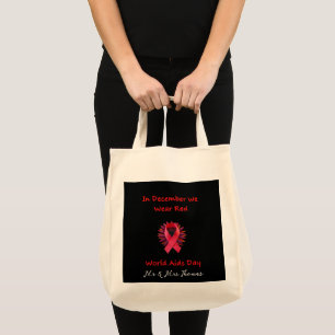Bolsa Tote Em dezembro Vestimos a Unidade Vermelha para o Dia