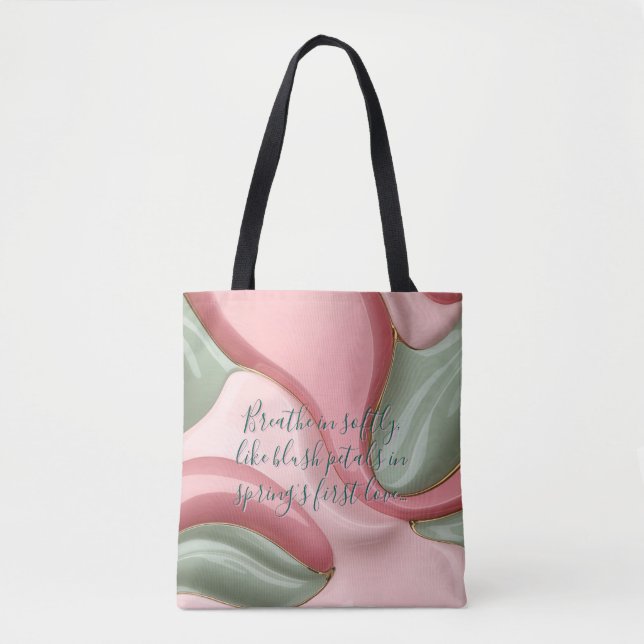 Bolsa tote em gráfico abstrato elegante (Frente)
