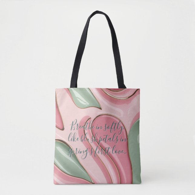 Bolsa tote em gráfico abstrato elegante (Frente)