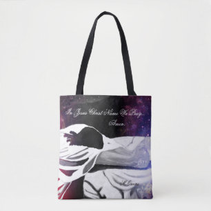 Bolsa Tote Em Nome De Jesus Cristo, Rezamos, Amém.