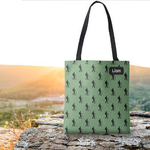 Bolsa Tote Em um Hike - Motif Rambler com nome próprio / inic
