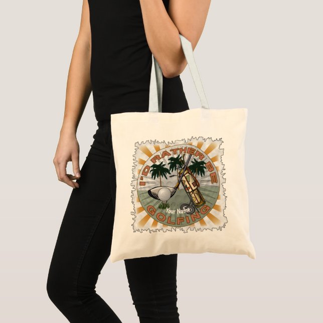 Bolsa Tote Em vez de jogar golfe  (Frente (produto))