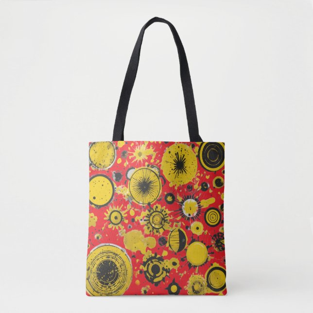 Bolsa Tote Em volta de salpicos de círculo (Frente)