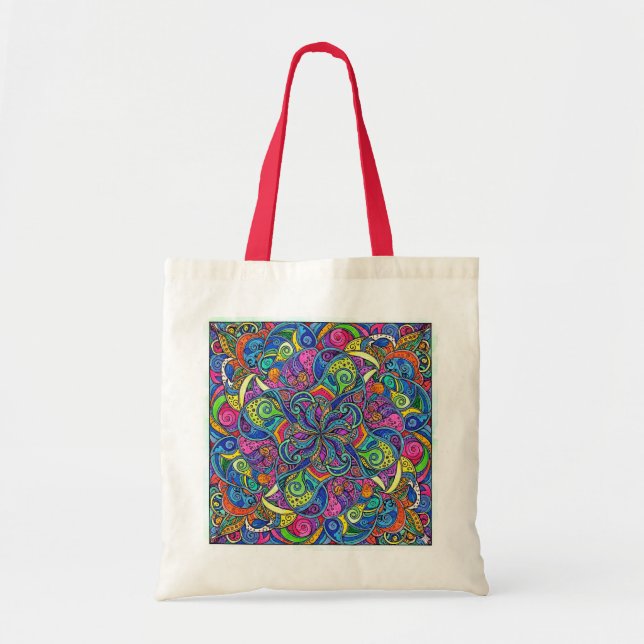 Bolsa Tote Emaranhado de Sacola de Compras (Frente)