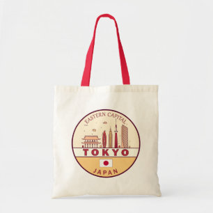 Bolsa Tote Emblem Skyline Cidade do Japão em Tóquio