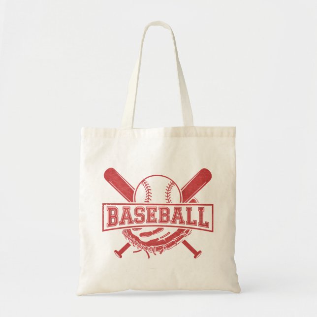 Bolsa Tote Emblema clássico de baseball (Frente)