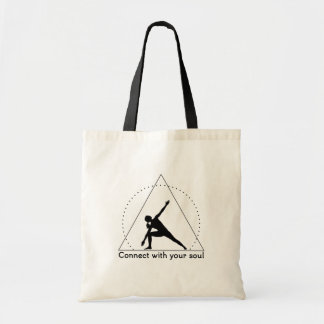 Bolsa Tote Emblema da Pose do Triângulo de Yoga