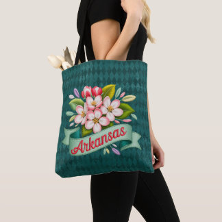 Bolsa Tote Emblema das Flores do Estado de Arkansas