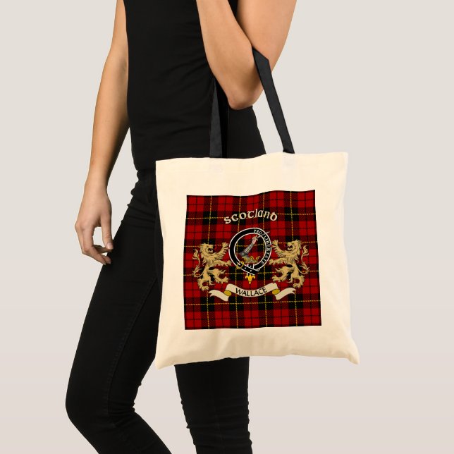 Bolsa Tote Emblema do Clã Wallace & Tartan (Frente (produto))