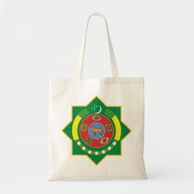 Bolsa Tote emblema do Turcomenistão (Frente)
