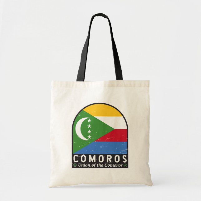 Bolsa Tote Emblema emblem aflorado nas Comores (Frente)