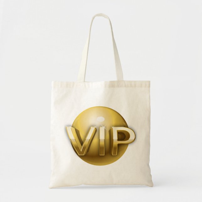 Bolsa Tote Emblema VIP Ouro 3D de Luxo (Frente)