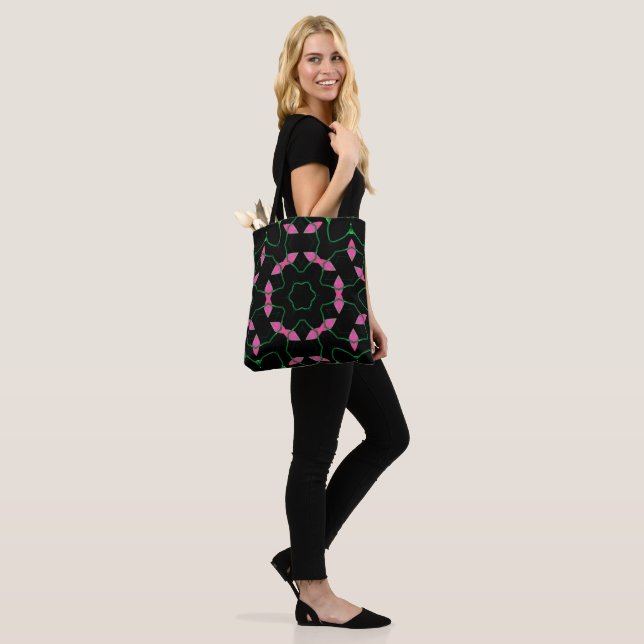 Bolsa Tote Emerald and Pink Kaleidoscope (No(a) Modelo)