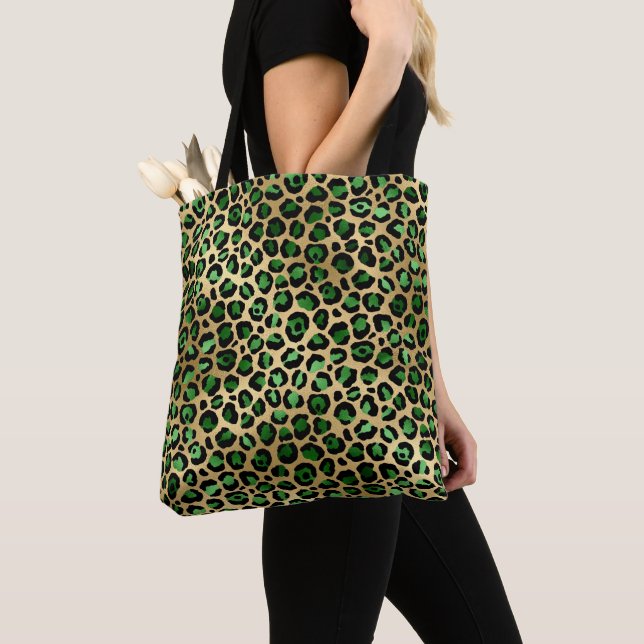 Bolsa Tote Emerald e Dourado Safari Series Design 8 (Close Up)