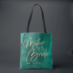 Bolsa Tote Emerald Green Watercolor Mãe Dourada da Noiva<br><div class="desc">Emerald Green Watercolor & Dourada Faux Foil Lettering Perfeito para Queda ou Casamento no inverno Monograma Mãe dos Sacos da Noiva com a letra Trendy Hand Lettered Script! Verifique meu compro para ver toda a coleção de casamento com este design!</div>