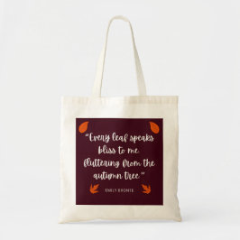 Bolsa Tote Emily Bronte Fall Deixa Poem