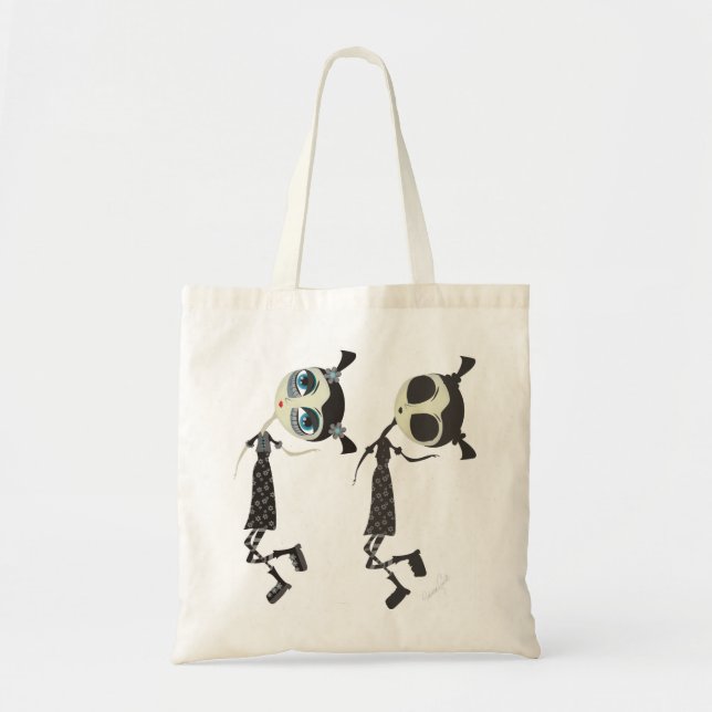 Bolsa Tote Emo mim e minha sombra de Emo (Frente)