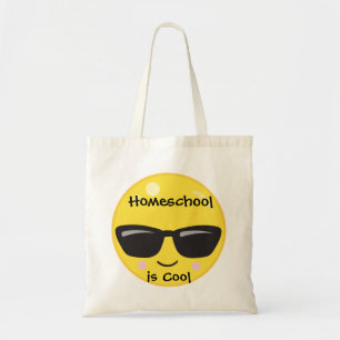 Bolsa Tote Emoji amarelo Homeschool é legal