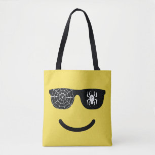 Bolsa Tote Emoji sorrindo de rosto com óculos escuros