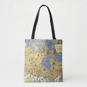 Bolsa Tote Empresa da baía de Hudson - mapa de Canadá