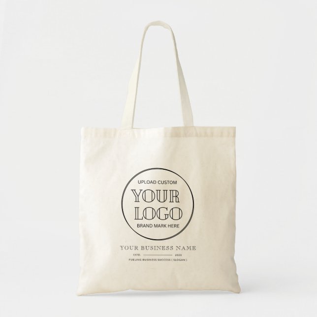 Bolsa Tote Empresa Mínima Nome do Logotipo Ano (Frente)
