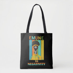 Bolsa Tote Emu Bird Pun Engraçado - Emune à Negatividade