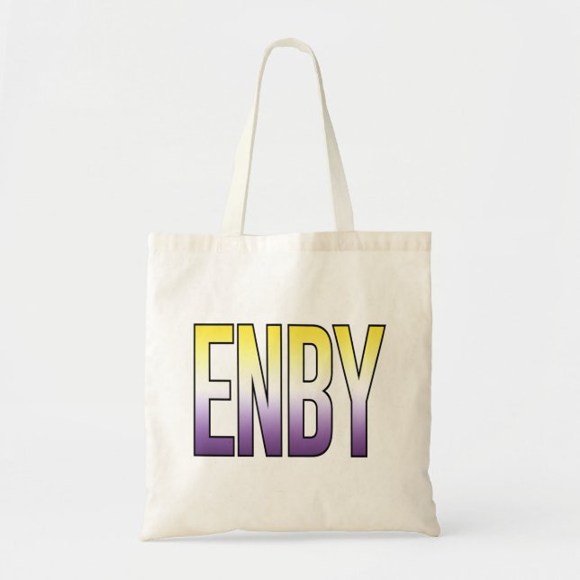 Bolsa Tote ENBY - Não binário (Frente)