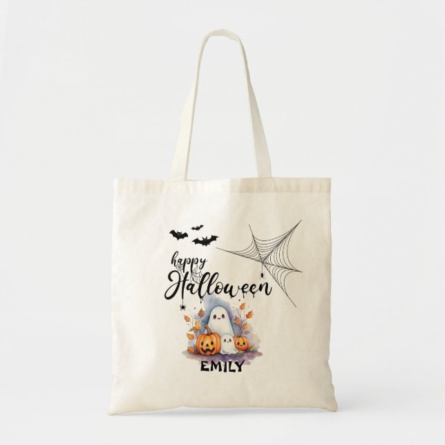 Bolsa Tote Encantador Halloween Personalizável (Frente)